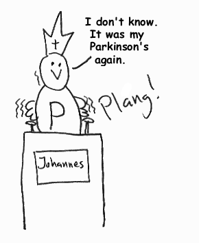 The Pope competes in Jeopardy.