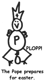 The Pope prepares for easter.