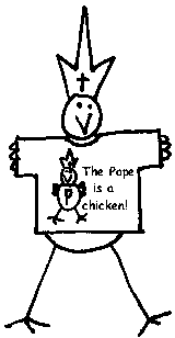 The Pope flexes his muscles in his new T-shirt.